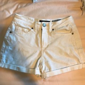 High waisted white shorts